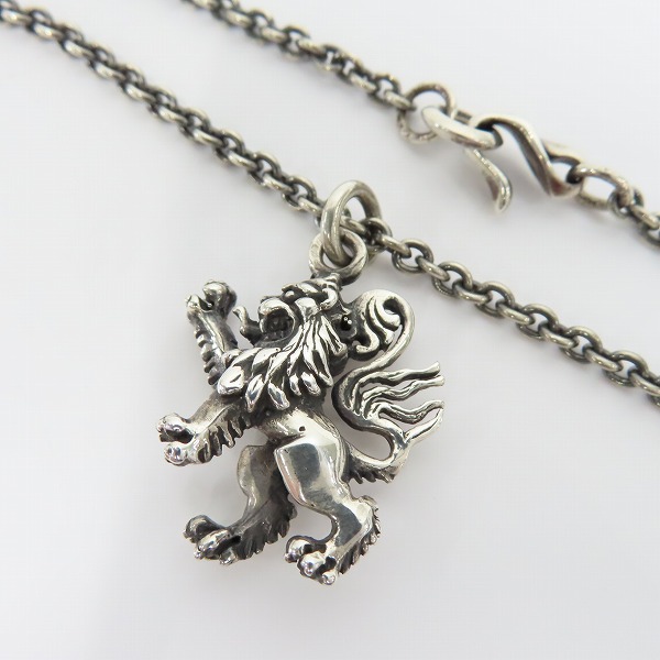 実際に弊社で買取させて頂いたLEATHERS AND TREASURES/レザーアンドトレジャース ランパント ライオン ネックレス