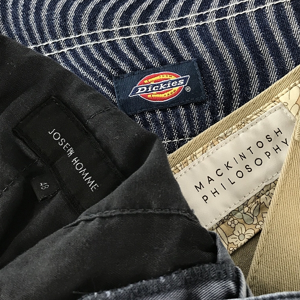 実際に弊社で買取させて頂いた【おまとめ】JOSEPH HOMME/ジョゼフオム Dickies/ディッキーズ 他 デニム コットンパンツ