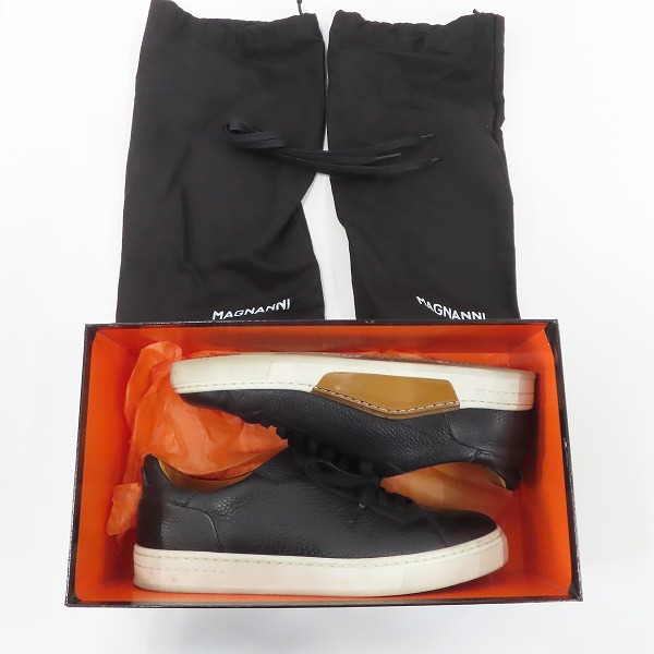 実際に弊社で買取させて頂いたMAGNANNI/マグナーニ オパンカモチーフソール タンブルレザースニーカー/42の画像 8枚目