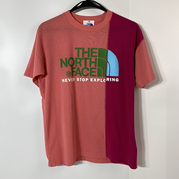 実際に弊社で買取させて頂いたJUNYA WATANABE MAN×THE NORTH FACE/ジュンヤワタナベ マン×ノースフェイス 半袖 ドッキング プリントTシャツ OQ-T219/S