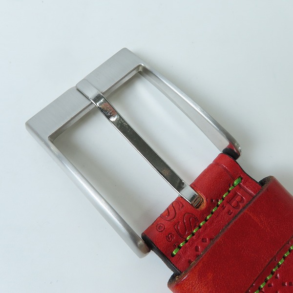 実際に弊社で買取させて頂いたHUGO BOSS/ヒューゴボス カウレザー ロゴ型押し ベルトの画像 1枚目