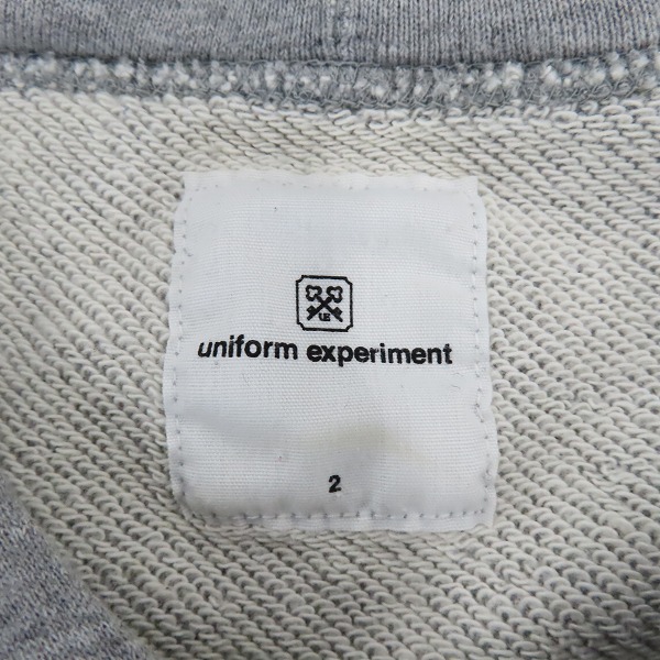実際に弊社で買取させて頂いたuniform experiment/ユニフォームエクスペリメント クラッシュ加工プルオーバーパーカー UE-167033/2の画像 2枚目