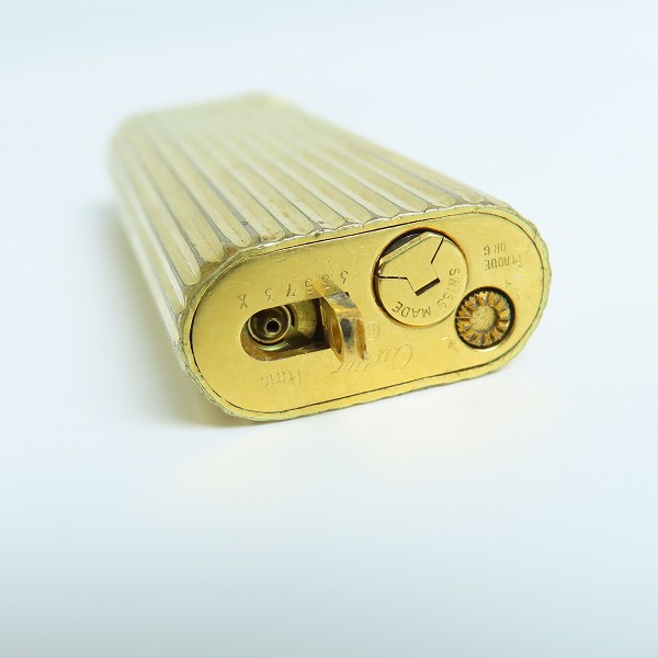 実際に弊社で買取させて頂いたCartier/カルティエ ガスライター ラウンド ゴールドカラーの画像 3枚目