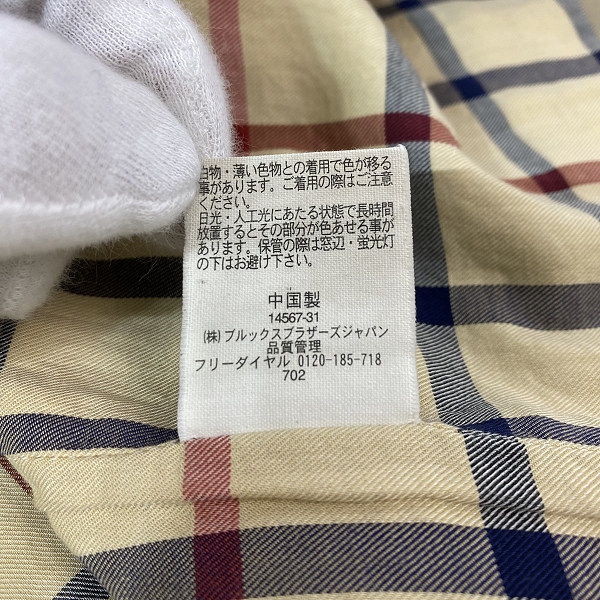 実際に弊社で買取させて頂いたBROOKS BROTHERS/ブルックスブラザーズ ステンカラーコート XLの画像 4枚目