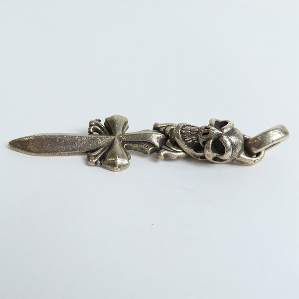 実際に弊社で買取させて頂いたBWL/ビルウォールレザー スカル&クロス ペンダントの画像 3枚目