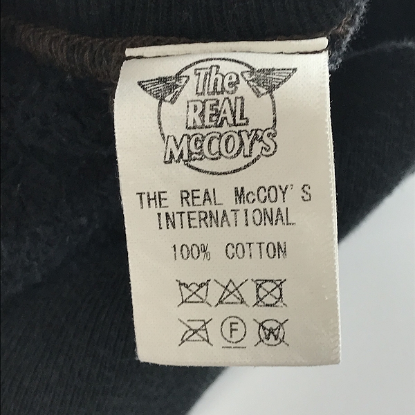 実際に弊社で買取させて頂いたTHE REAL McCOY/リアルマッコイズ スウェット プルオーバーパーカー ブラック/Mの画像 3枚目