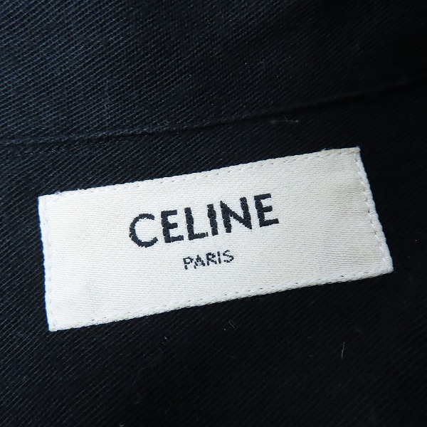 実際に弊社で買取させて頂いたCELINE/セリーヌ  22AW ロゴ刺繍ボーリング半袖シャツ メンズ 2C831171S/36の画像 2枚目