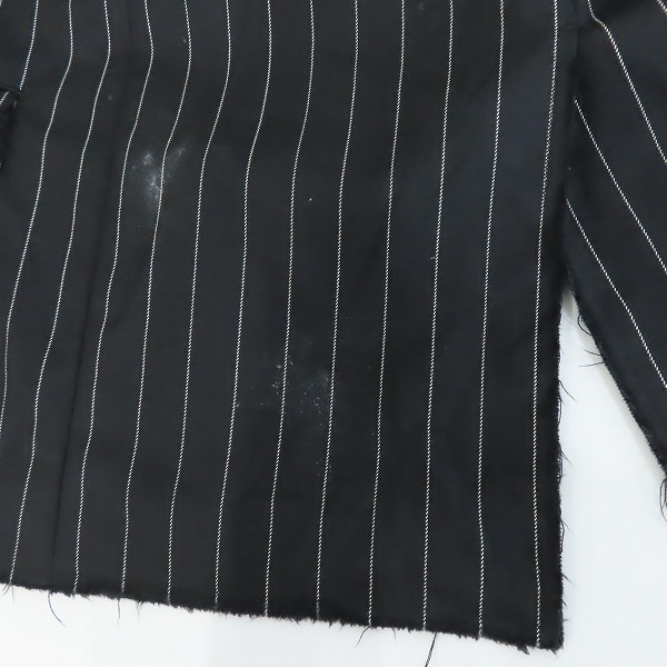 実際に弊社で買取させて頂いたNUMBER(N)INE/ナンバーナイン 06SS ストライプテーラードジャケット カットオフ ダメージ加工 size2の画像 8枚目
