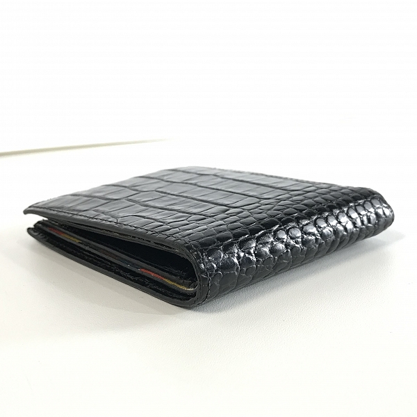 実際に弊社で買取させて頂いたPaul Smith/ポールスミス  クロコ型押し レザー 二つ折り財布の画像 3枚目