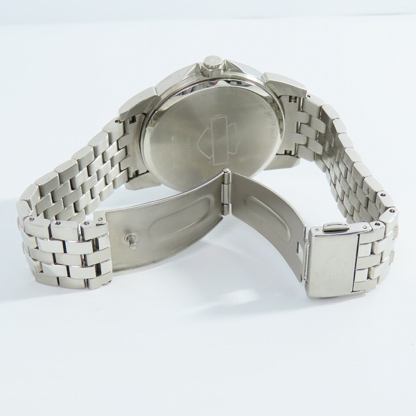 実際に弊社で買取させて頂いたHarley-Davidson/ハーレーダビッドソン メタルバンド 腕時計【動作未確認】の画像 3枚目