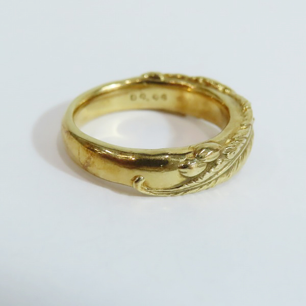 実際に弊社で買取させて頂いたBloody Mary/ブラッディマリー K18 マグノリア/木蓮の花 リング w/1ダイヤ/15号の画像 3枚目