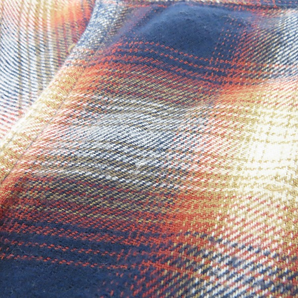 実際に弊社で買取させて頂いた【未使用】canterbury/カンタベリー マドラスチェックワークシャツ RA41634 Mの画像 8枚目