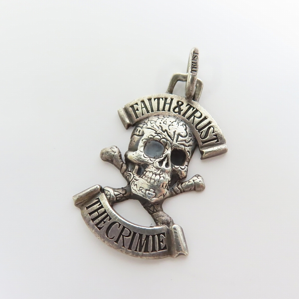 実際に弊社で買取させて頂いたCRIMIE/クライミー FAITH&TRUST スカル ペンダントトップ