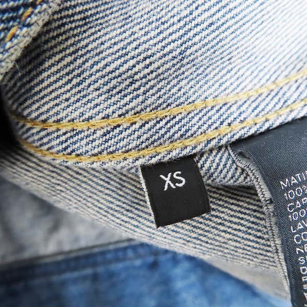実際に弊社で買取させて頂いた【JPタグ】CELINE/セリーヌ ロゴプリント フード付き デニム トラッカー ジャケット/XSの画像 3枚目