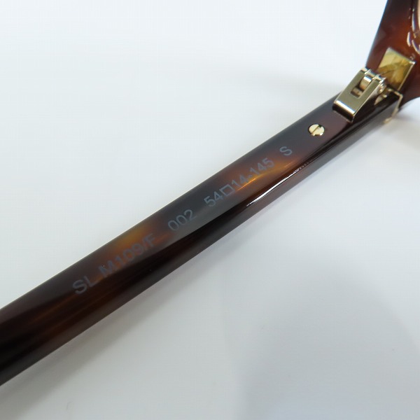 実際に弊社で買取させて頂いたSAINT LAURENT/サンローラン サイドYSLロゴ メガネ/眼鏡フレーム SL M109/F 002の画像 6枚目