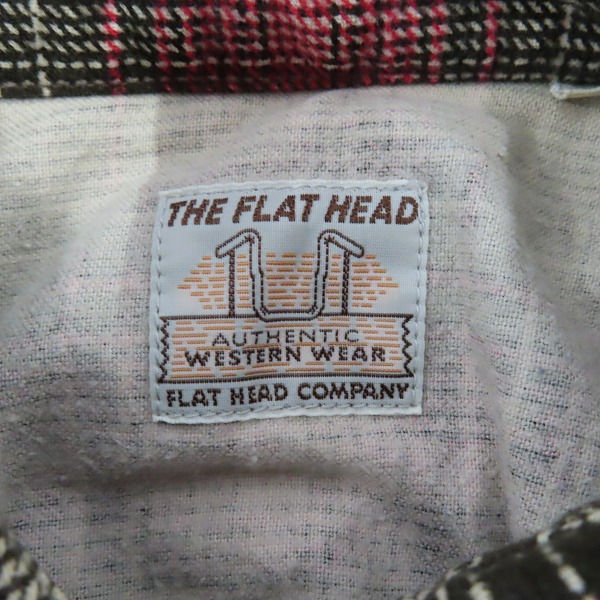 実際に弊社で買取させて頂いたTHE FLAT HEAD/フラットヘッド チェック ウエスタンシャツ/40の画像 3枚目