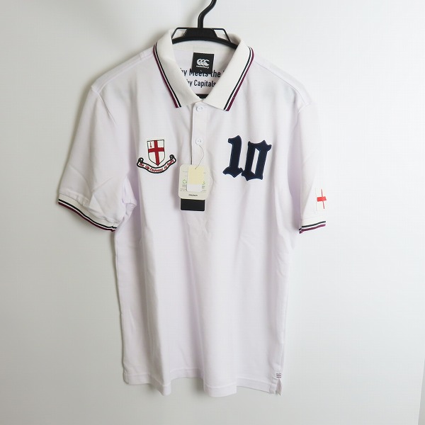 実際に弊社で買取させて頂いた【未使用】canterbury/カンタベリー S/S RUGGER POLO ショートスリーブラガーポロ RA33044 L
