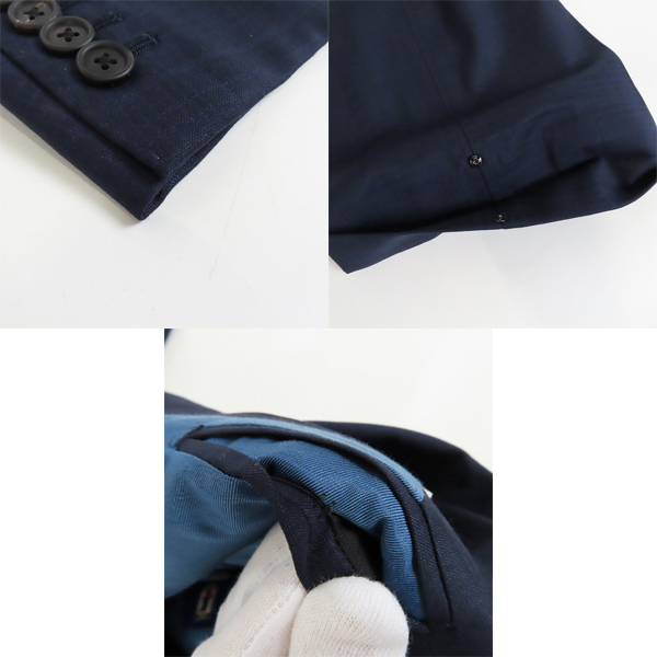 実際に弊社で買取させて頂いたDunhill/ダンヒル スーツ セットアップ SAMURAI BLUE  日本代表 オフィシャルモデル/44S/46L/46Rの画像 7枚目