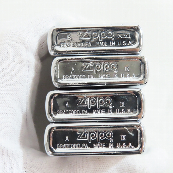 実際に弊社で買取させて頂いたZIPPO/ジッポー HARLEY DAVIDSON/ハーレーダビッドソン ディスプレイパネル付き 93/00年製 8点セットの画像 4枚目