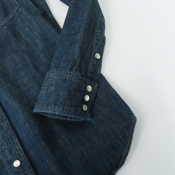 実際に弊社で買取させて頂いたSAINT LAURENT PARIS/サンローランパリ デニム ウエスタンシャツ 398063 Y817K/Mの画像 6枚目