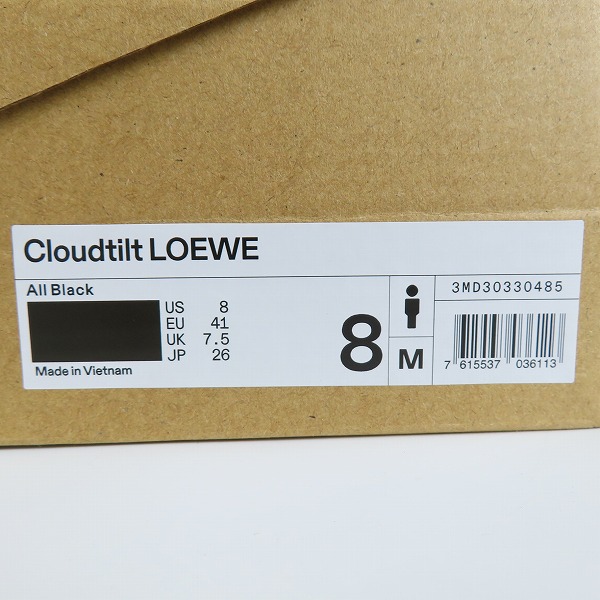 実際に弊社で買取させて頂いた【未使用】LOEWE×ON/ロエベ×オン Cloudtilt/クラウドティルト スニーカー 3MD30330485/8の画像 9枚目