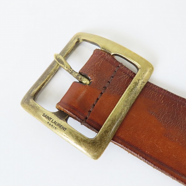 実際に弊社で買取させて頂いたSAINT LAURENT/サンローラン レザーベルトの画像 1枚目