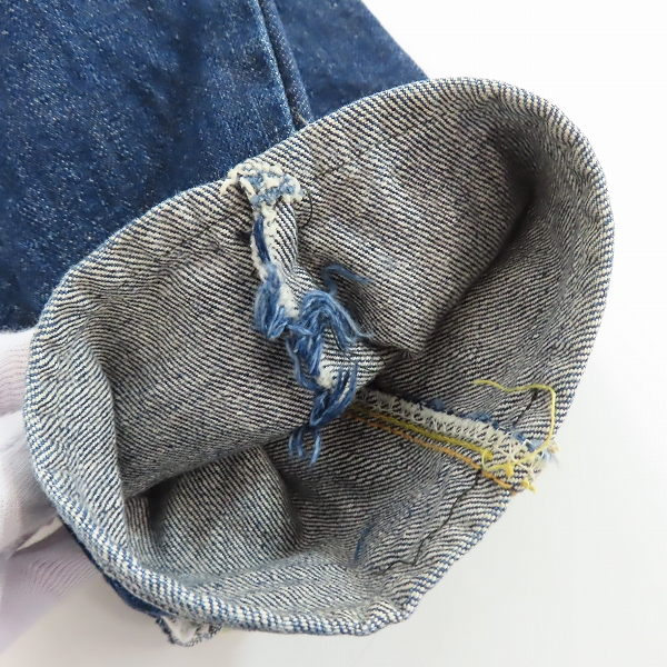 実際に弊社で買取させて頂いた【難有り】LEVI'S/リーバイス ヴィンテージ 501XX 刻印S 隠しリベット ビッグE 紙パッチ 均等V Vステッチ デニムパンツ W32/L29の画像 8枚目