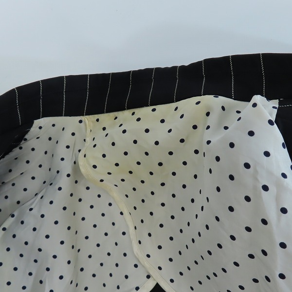 実際に弊社で買取させて頂いたNUMBER(N)INE/ナンバーナイン 06SS ストライプテーラードジャケット カットオフ ダメージ加工 size2の画像 5枚目