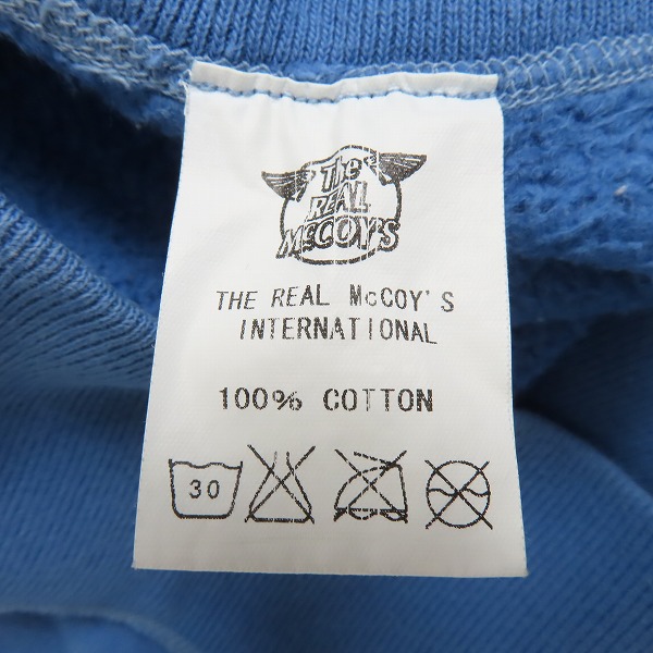 実際に弊社で買取させて頂いたTHE REAL McCOY/リアルマッコイズ スウェット/トレーナー ブルー/Lの画像 3枚目