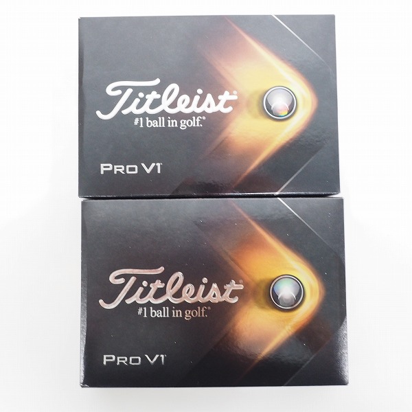 実際に弊社で買取させて頂いた【未使用/オウンネーム】Titleist/タイトリスト PRO V1 ゴルフボール ホワイト 2ダース の画像 2枚目