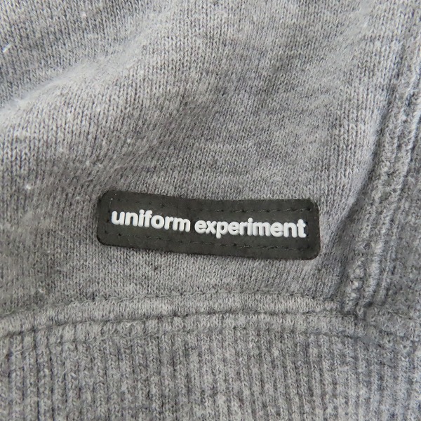 実際に弊社で買取させて頂いたuniform experiment/ユニフォームエクスペリメント クラッシュ加工プルオーバーパーカー UE-167033/2の画像 6枚目