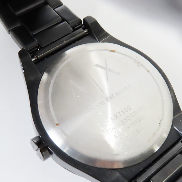 実際に弊社で買取させて頂いたARMANI EXCHANGE/アルマーニ エクスチェンジ クォーツ 腕時計 AX7102 【動作未確認】の画像 4枚目