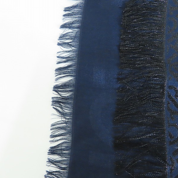 実際に弊社で買取させて頂いたBURBERRY/バーバリー モノグラムジャガード シルク混 大判ストールの画像 7枚目