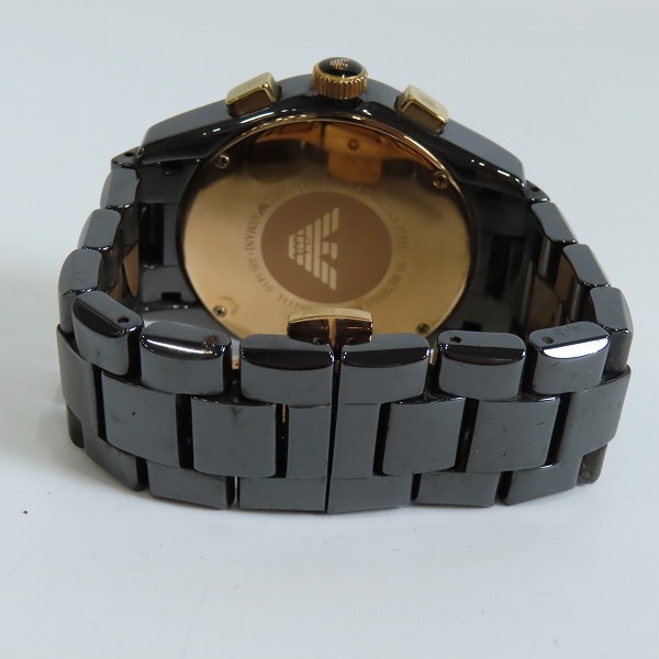 実際に弊社で買取させて頂いたEMPORIO ARMANI/エンポリオアルマーニ CERAMICA/セラミカ クロノグラフ  AR-1410 【動作未確認】の画像 2枚目