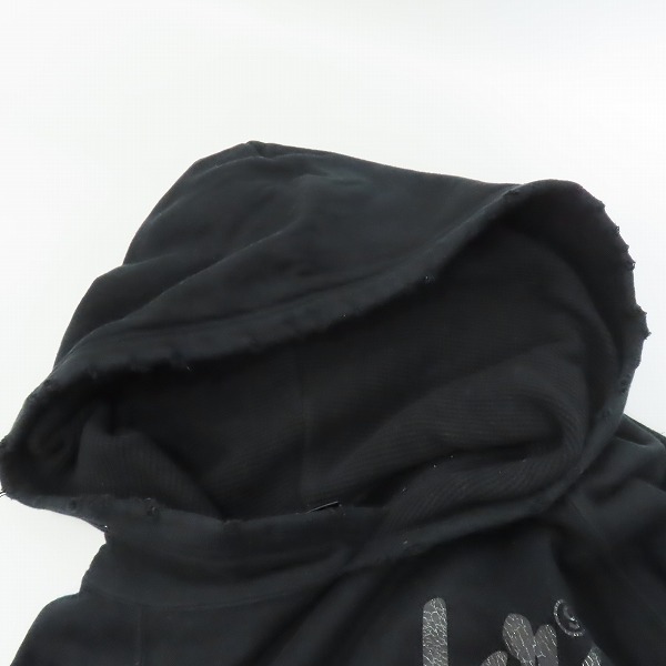 実際に弊社で買取させて頂いたNUMBER(N)INE/ナンバーナイン ダメージ加工パーカー 05AW THS期 size2の画像 4枚目