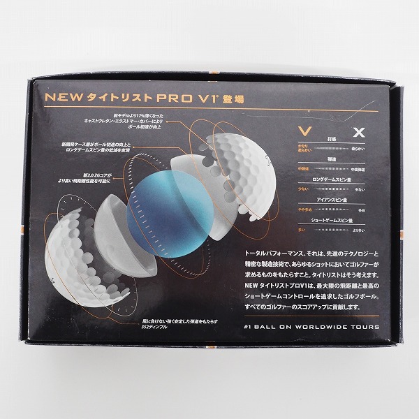 実際に弊社で買取させて頂いた 【未使用/オウンネーム】Titleist/タイトリスト PRO V1 ゴルフボール ホワイト 1ダース の画像 4枚目