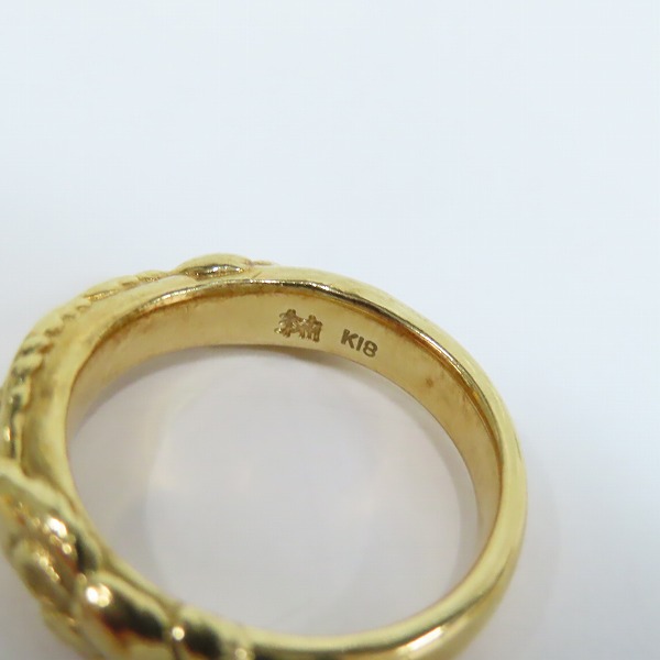 実際に弊社で買取させて頂いたBloody Mary/ブラッディマリー K18 マグノリア/木蓮の花 リング w/1ダイヤ/15号の画像 6枚目