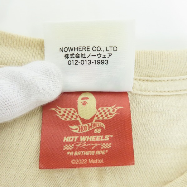 実際に弊社で買取させて頂いたA BATHING APE×HotWheels/アベイジングエイプ×ホットウィール ICON TEE/半袖Tシャツ/XLの画像 3枚目