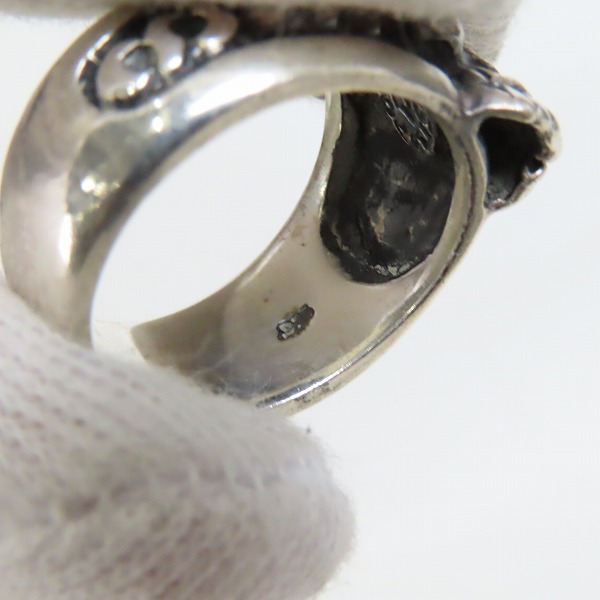 実際に弊社で買取させて頂いた【ギャラ付き】LEATHERS&TREASURES/レザーズ＆トレジャーズ クラウン スカル リング 18-18.5号の画像 4枚目