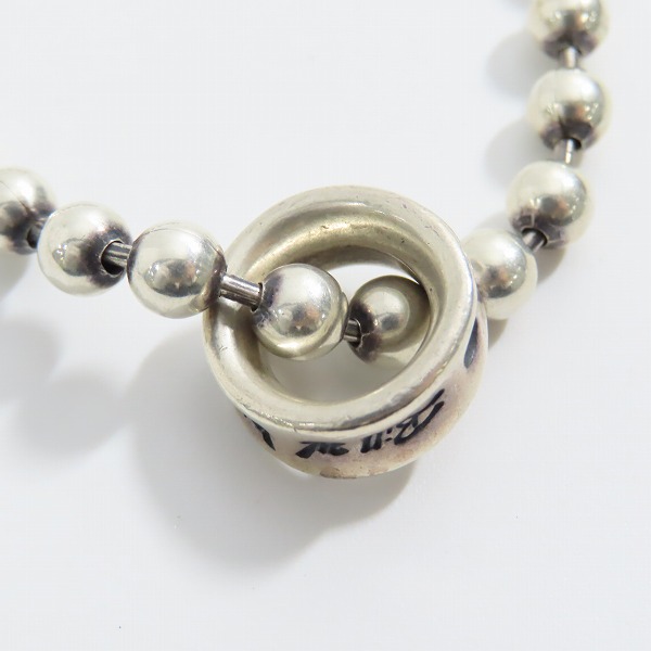 実際に弊社で買取させて頂いたBILL WALL LEATHER/BWL/ビルウォールレザー リングチャーム付き ラージボールチェーン ネックレスの画像 2枚目