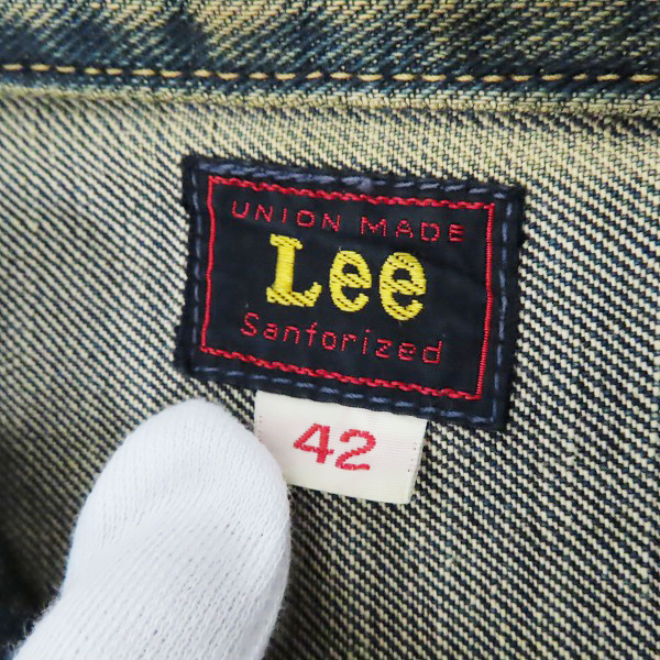 実際に弊社で買取させて頂いたLEE×THE REAL McCOY'S/リー×リアルマッコイズ 101J デニムジャケット 96013-89/42の画像 2枚目