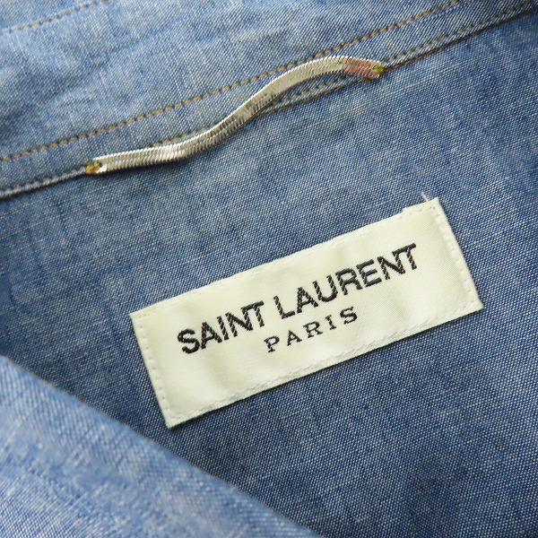 実際に弊社で買取させて頂いたSAINT LAURENT PARIS/サンローランパリ デニム ウエスタンシャツ 345770 YM14V/XSの画像 2枚目