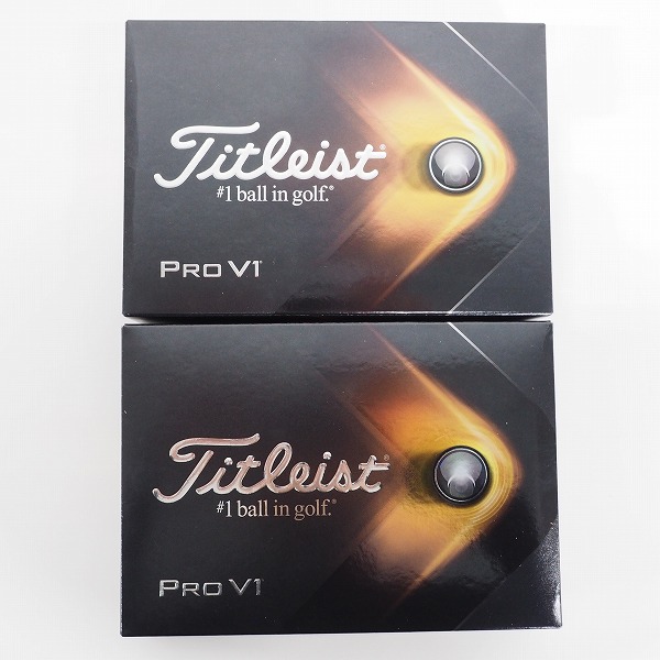実際に弊社で買取させて頂いた 【未使用/オウンネーム】Titleist/タイトリスト PRO V1 ゴルフボール ホワイト 2ダースの画像 2枚目
