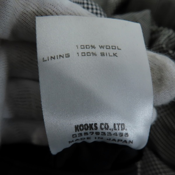 実際に弊社で買取させて頂いたNUMBER(N)INE/ナンバーナイン ウールテーラードジャケット スパイダー size3の画像 4枚目