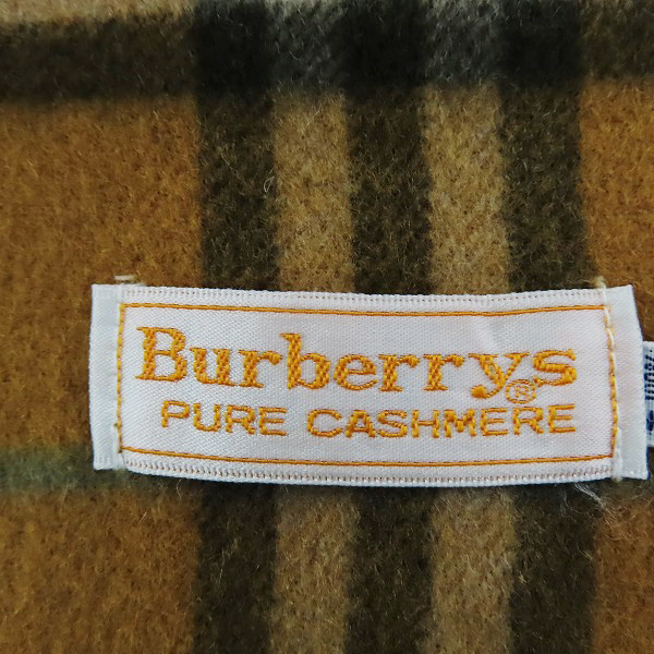 実際に弊社で買取させて頂いたBurberrys/バーバリーズ チェック柄 カシミヤ ウールマフラーの画像 1枚目