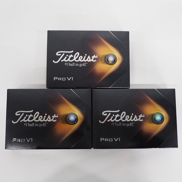 実際に弊社で買取させて頂いた 【未使用/オウンネーム】Titleist/タイトリスト PRO V1 ゴルフボール ホワイト 3ダースの画像 2枚目