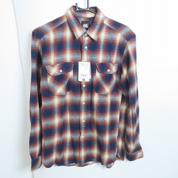 実際に弊社で買取させて頂いた【未使用】canterbury/カンタベリー マドラスチェックワークシャツ RA41634 M