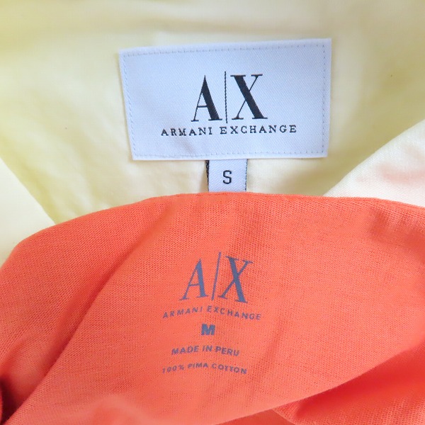 実際に弊社で買取させて頂いた【未使用含む】ARMANI EXCHANGE/アルマーニエクスチェンジ VネックTシャツ/シャツ 2点セットの画像 2枚目