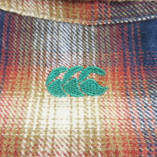 実際に弊社で買取させて頂いた【未使用】canterbury/カンタベリー マドラスチェックワークシャツ RA41634 Mの画像 7枚目