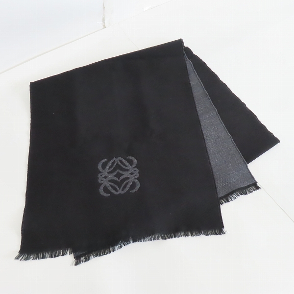 実際に弊社で買取させて頂いたLOEWE/ロエベ アナグラムロゴ マフラー ウール×シルク